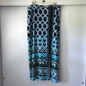Chico's Size 2 Multi-color Print Maxi Skirt